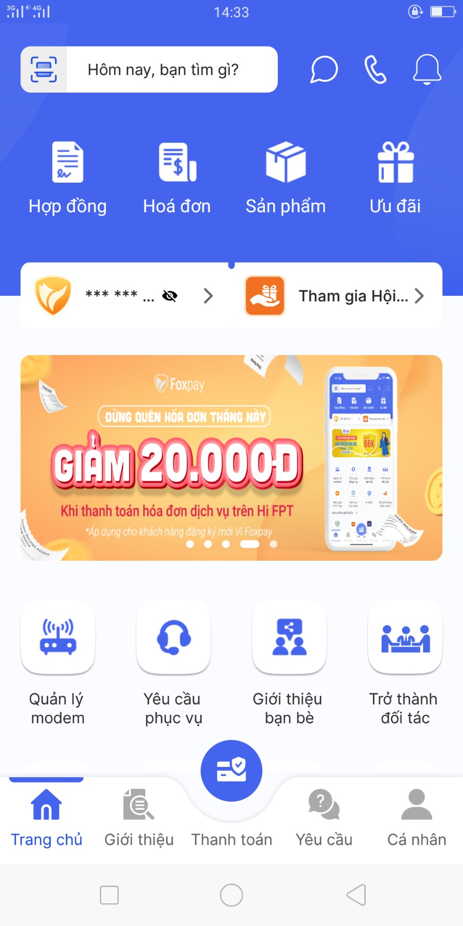 Cách tra cứu hoa đơn FPT trên ứng dụng Hi FPT