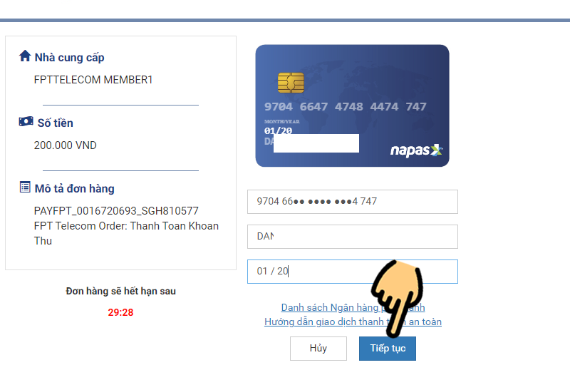 Đóng Tiền Mạng Bước 4